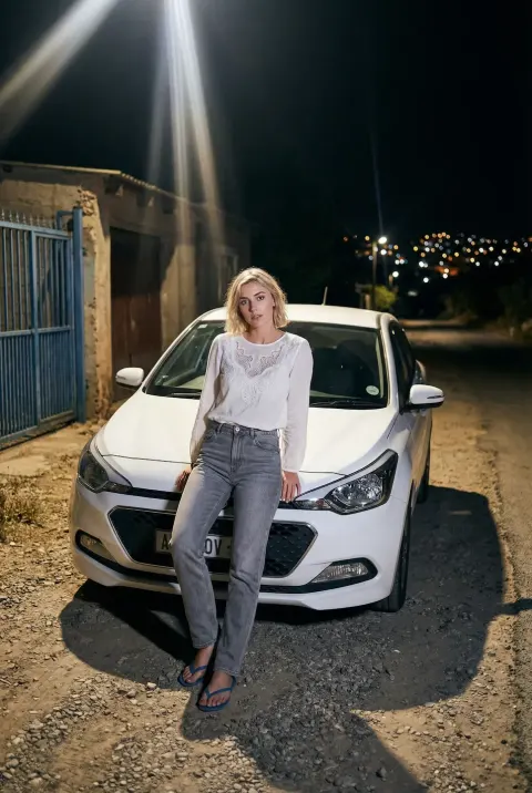 Nocturnal Roadside Car Portrait