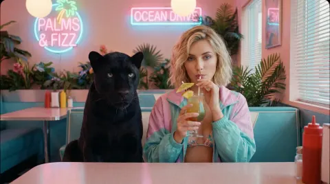 Retro 80s Miami Diner