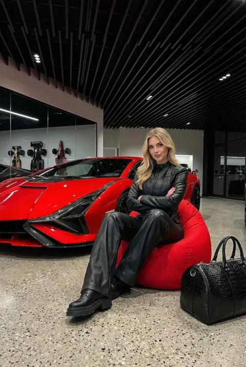 Luxury Supercar Showroom Portrait