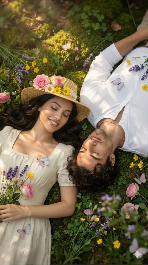 Romantic Cottagecore Couple