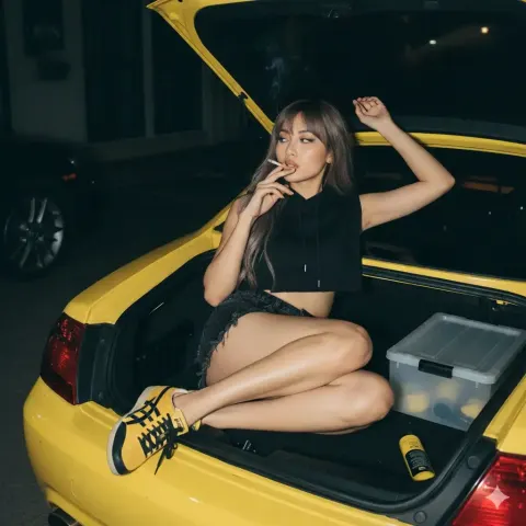 Car Girl Portrait