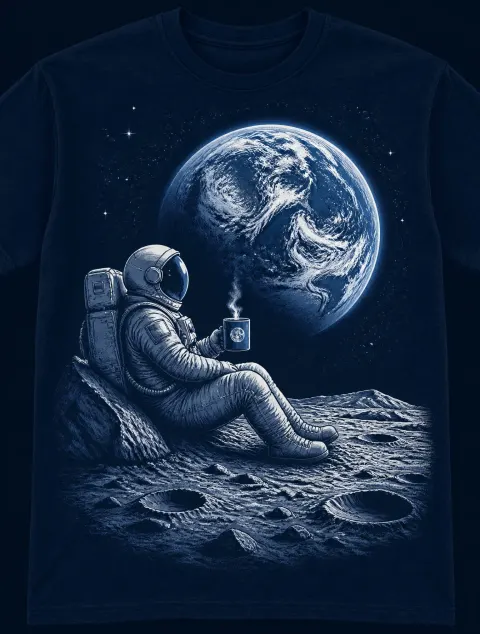 Lunar Astronaut T Shirt Graphic