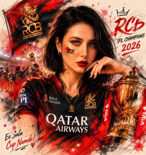 RCB Champions Mixed Media Poster