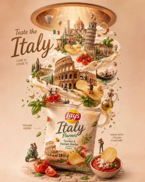 Travel Food Potato Chips Ad Poster