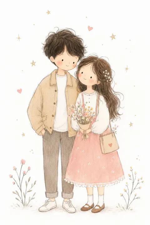 Minimalist Fairy Tale Hand Drawn Children Illustration