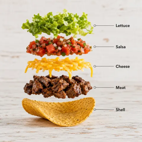 Taco Exploded View Infographic