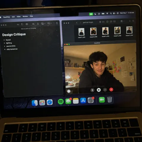 Phone Shot FaceTime Work Screen