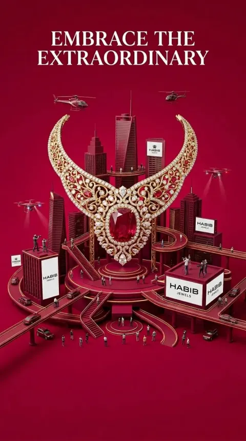 Jewelry Miniature City Ad Poster