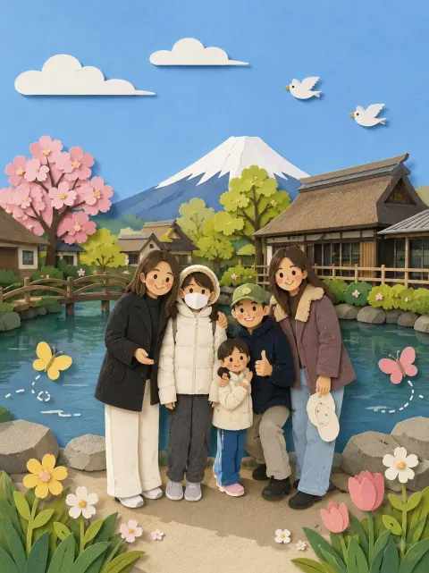 Cute Paper Craft Style Photo Repaint