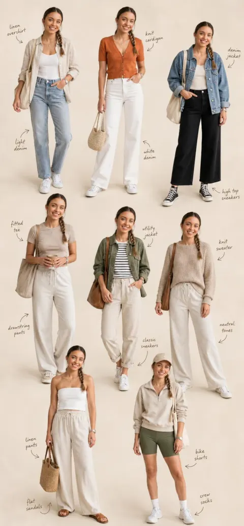 8 Daily Outfits Editorial Collage