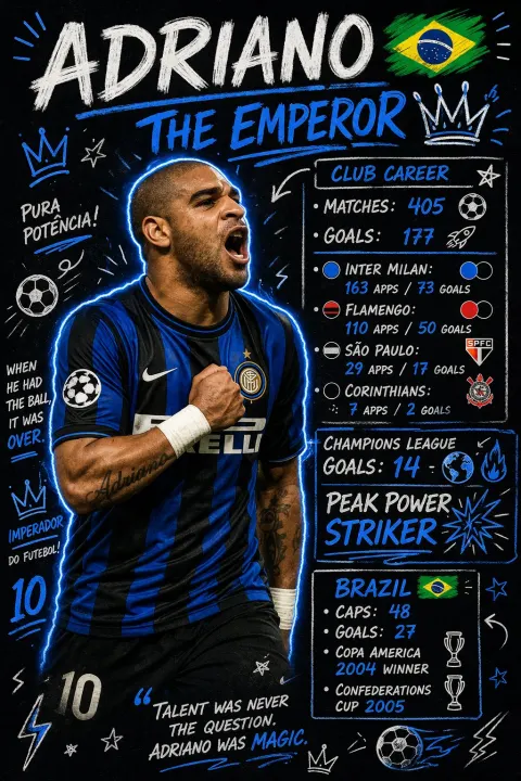Football Player Stats Doodle Poster