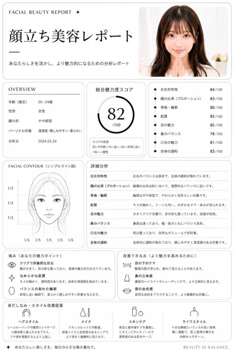 Infographic / Edu Visual - Japanese Facial Beauty Report Layout