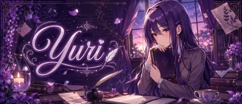 YouTube Thumbnail - Purple Anime Yuri Banner
