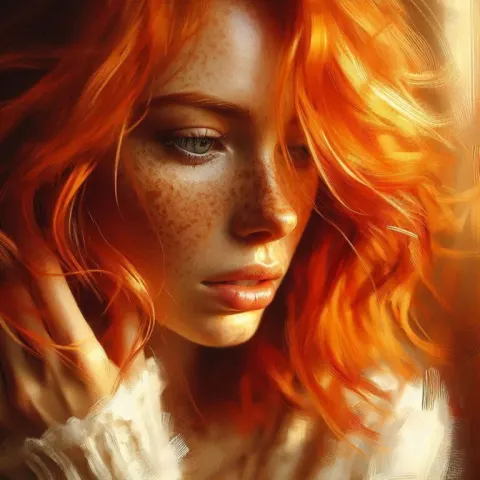 Charming Woman Lost in Thought