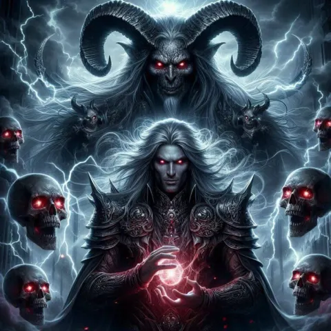 Demonic Figure and Gothic Warrior