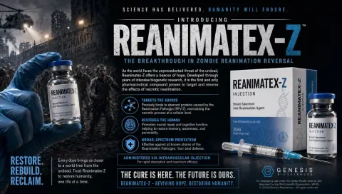 Product Marketing - Zombie Cure Pharma Ad Poster