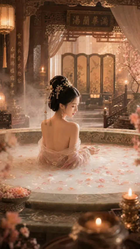 Ancient Style Beauty in a Luxurious Milk Bath
