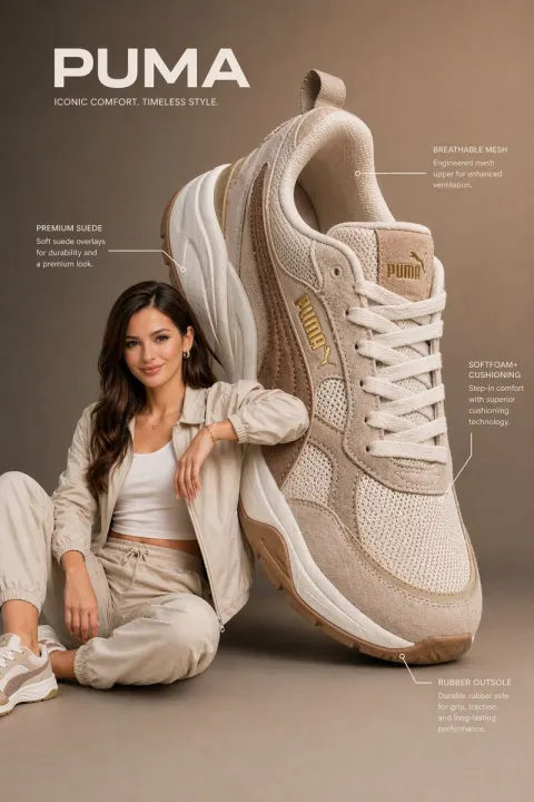 Premium Sneaker Infographic Ad Campaign