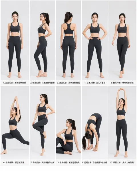 Athletic Yoga Wear Model Posing Guide