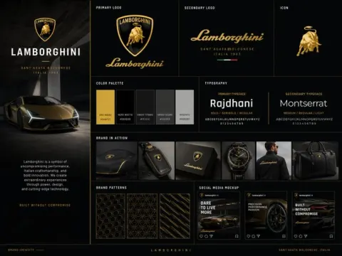 Professional Brand Visual Kit Presentation Board