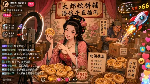 Jinlian Livestream Selling Steamed Buns Spectacle