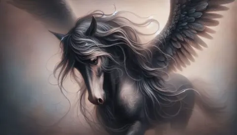 Dreamy Dark Fantasy Horse Artwork