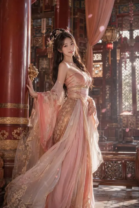 Tang Style Hanfu Beauty Palace Stunning Photography