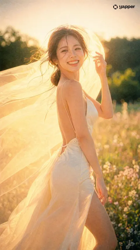 Backlit White Veil Japanese Style Romance