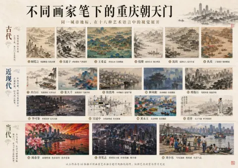 Eighteen Masters Painting Chaotianmen in the Mountain City