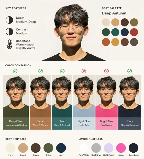 Minimal Typography Personal Color Analysis Chart