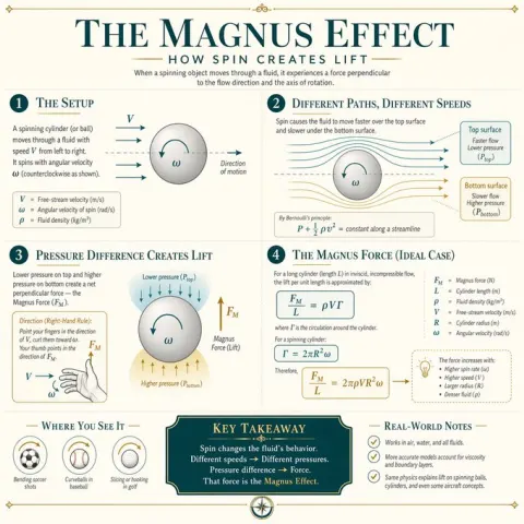 Minimal Academic Style Magnus Effect Science Diagram