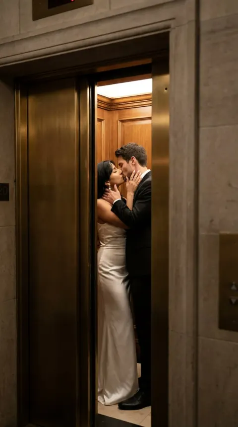Elevator Kiss Scene