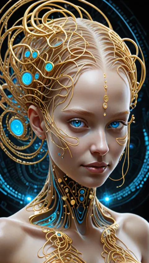 Surreal Digital Fingerprint Sci-Fi Scene