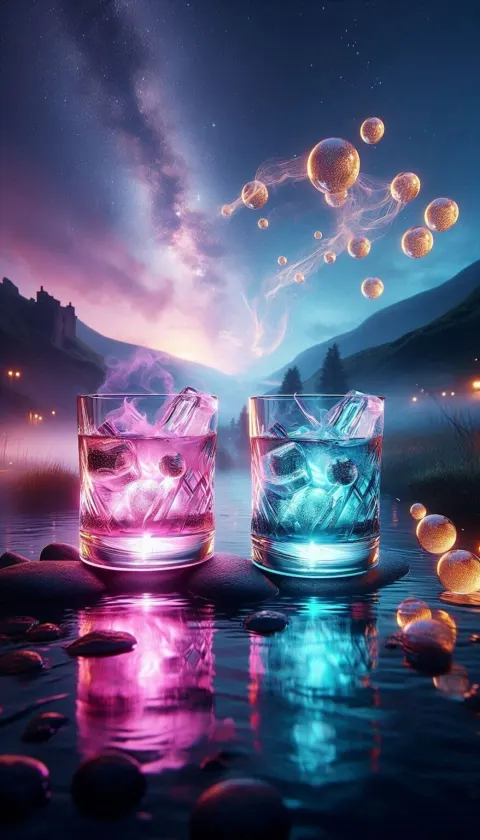 Glowing Crystal Whiskey Glasses
