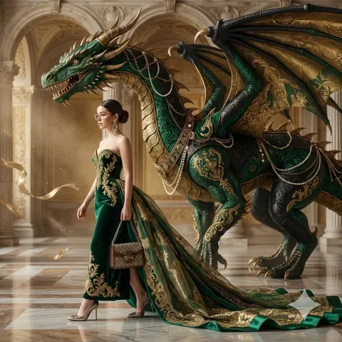 Dragon Haute Couture Fashion Portrait