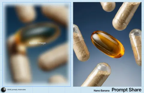 Floating Capsules Macro Studio Shot