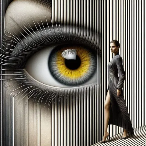 Surreal Eye and Elegant Woman