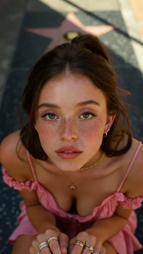 Star Walk Actress Golden Hour Portrait