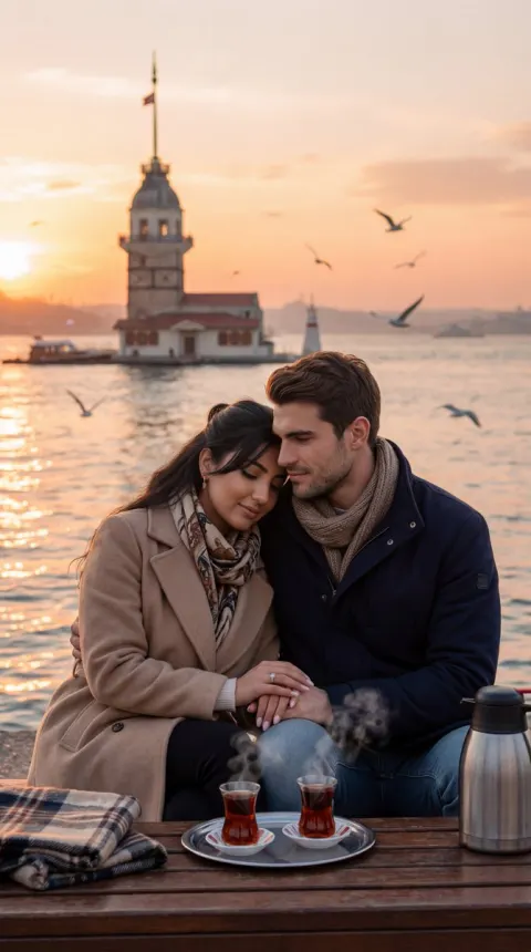 Istanbul Sunset Tea Romance