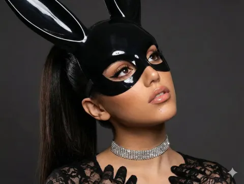 Seductive Bunny Mask Fashion Portrait