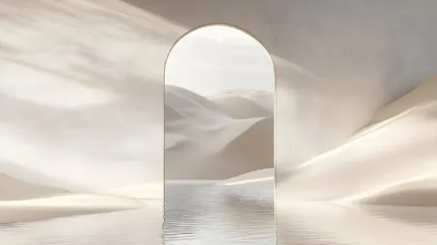 Minimalist Arch Mirror Horizon