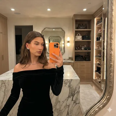 Mirror Seduction: Leather Selfie