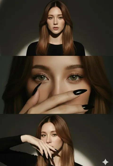 Luxury Fashion Triptych Portrait