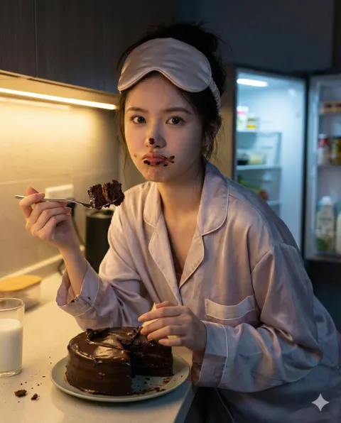 Caught Eating Cake at Midnight