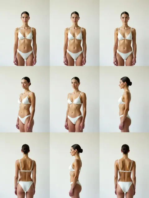 Swimsuit Model Contact Sheet