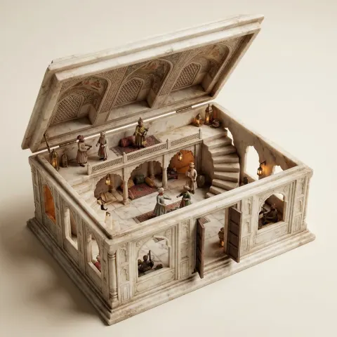 Mughal Miniature Box Diorama