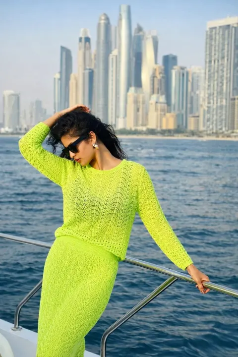 Neon Green Yacht Goddess