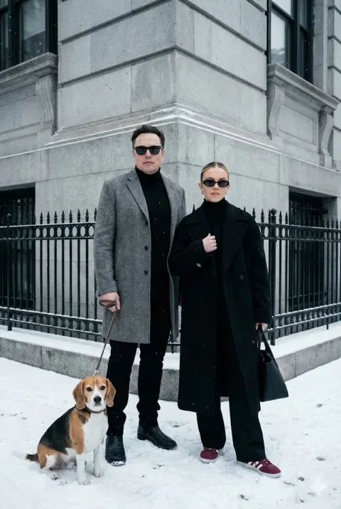 Urban Winter Couple Portrait