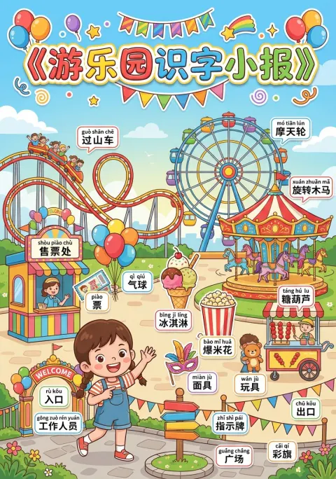 Amusement Park Literacy Fun