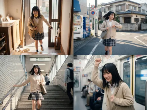 Japanese Girl Morning Commute